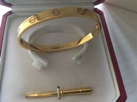 buy used authentic cartier love bracelet|cartier love bracelet 750 20 re 1840.